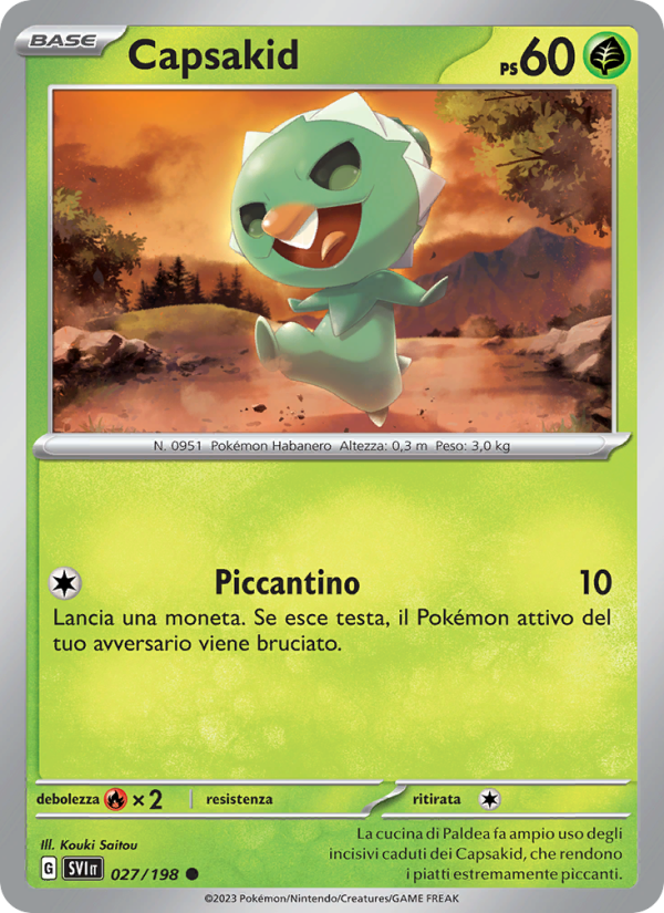 Capsakid 027/258 — Scarlet & Violet (Italian Pokémon TCG card)