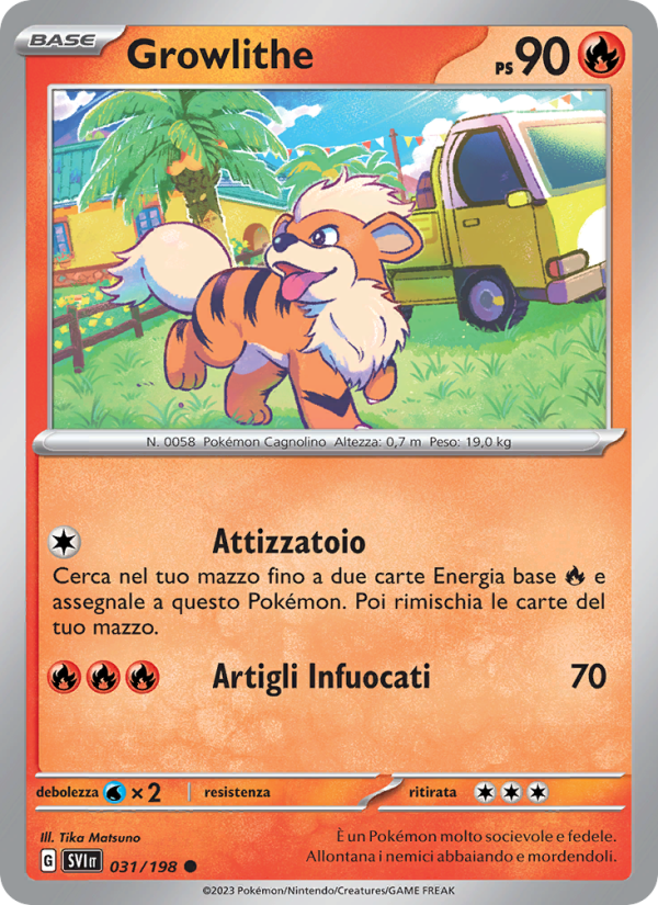 Growlithe 031/258 — Scarlet & Violet (Italian Pokémon TCG card)