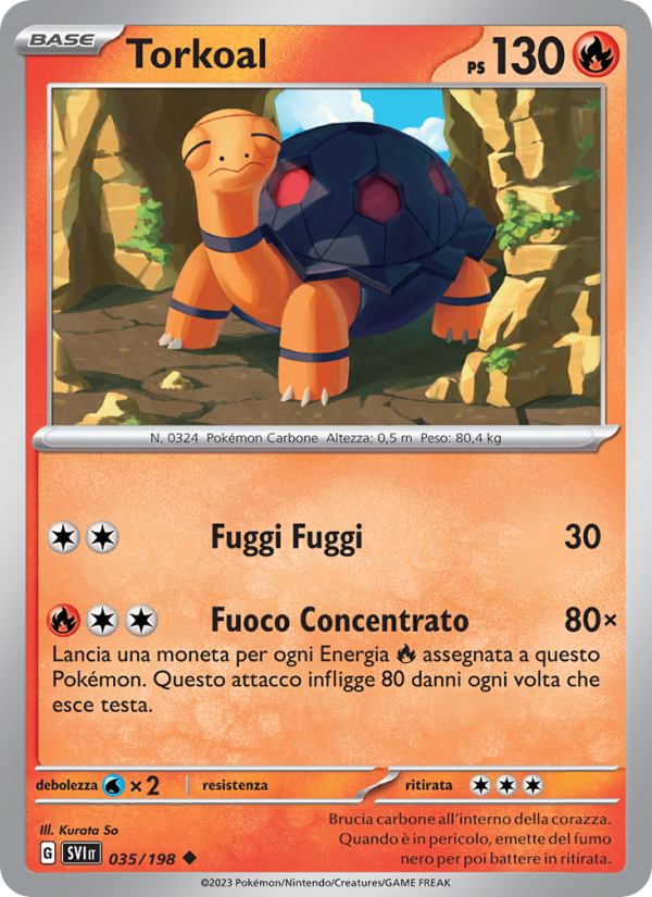 Torkoal 035/258 — Scarlet & Violet (Italian Pokémon TCG card)