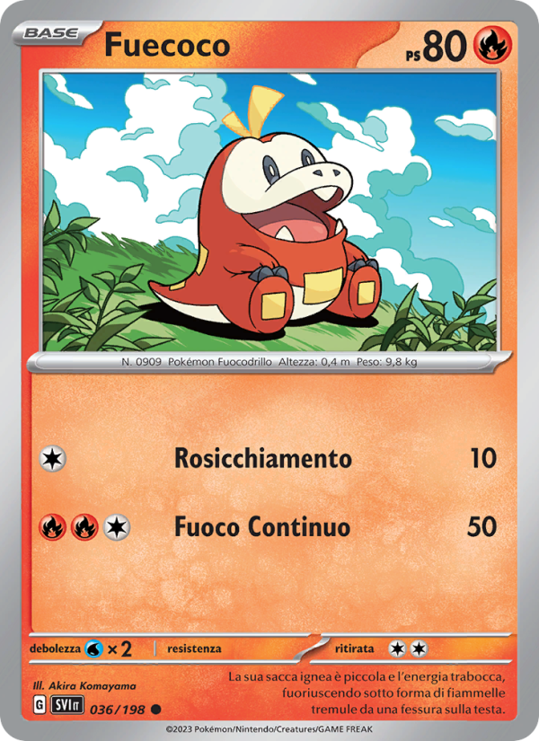 Fuecoco 036/258 — Scarlet & Violet (Italian Pokémon TCG card)