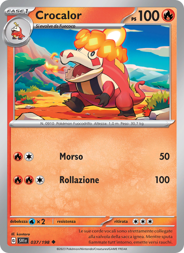 Crocalor 037/258 — Scarlet & Violet (Italian Pokémon TCG card)