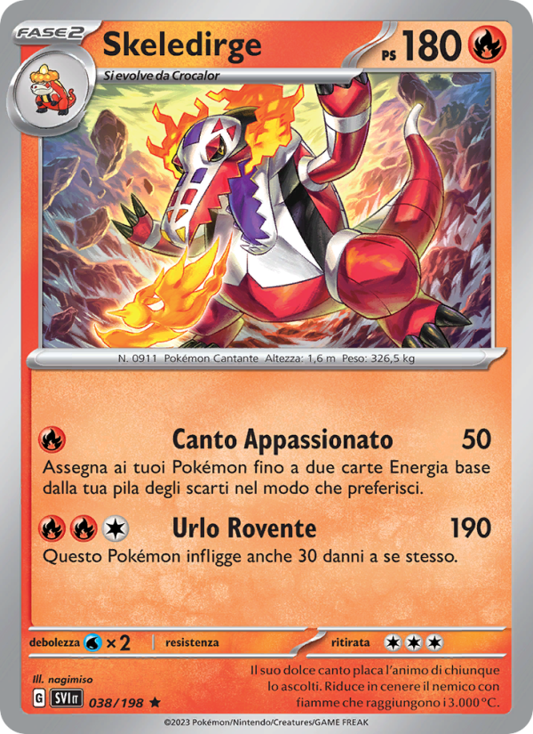 Skeledirge 038/258 — Scarlet & Violet (Italian Pokémon TCG card)