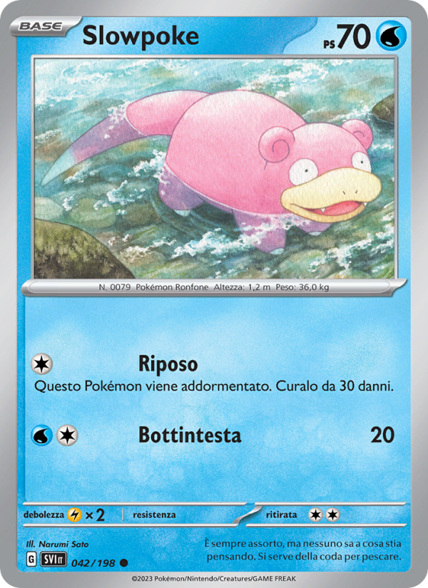 Slowpoke 042/258 — Scarlet & Violet (Italian Pokémon TCG card)