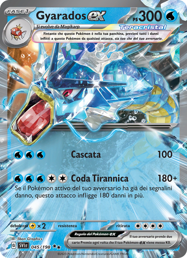 Gyarados-ex 045/258 — Scarlet & Violet (Italian Pokémon TCG card)