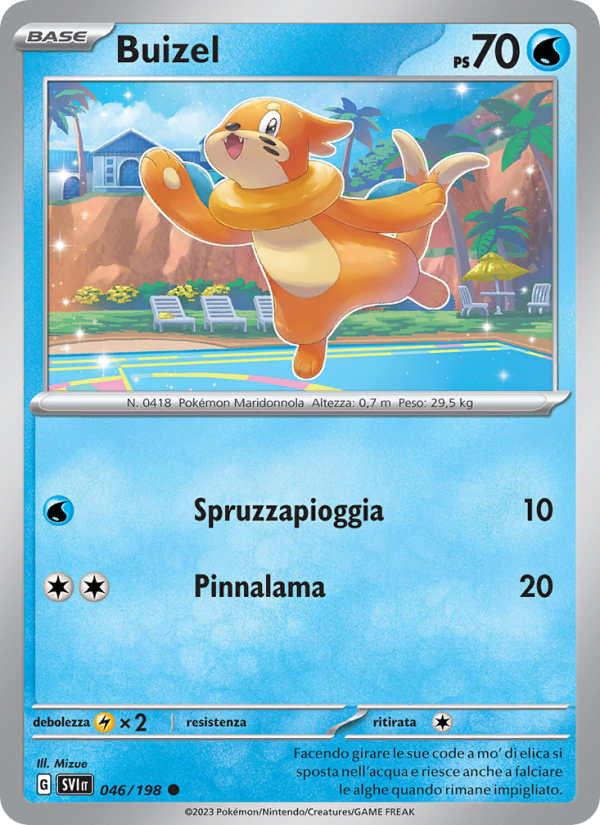 Buizel 046/258 — Scarlet & Violet (Italian Pokémon TCG card)