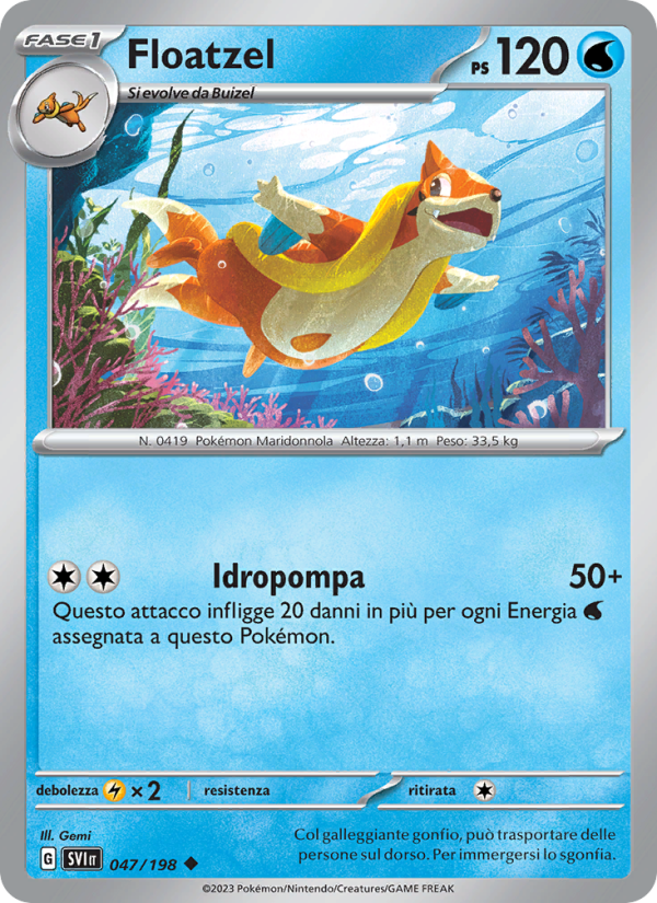 Floatzel 047/258 — Scarlet & Violet (Italian Pokémon TCG card)