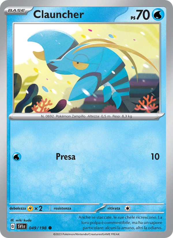 Clauncher 049/258 — Scarlet & Violet (Italian Pokémon TCG card)