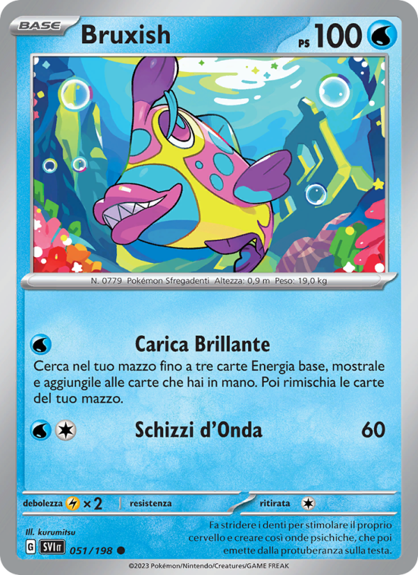 Bruxish 051/258 — Scarlet & Violet (Italian Pokémon TCG card)