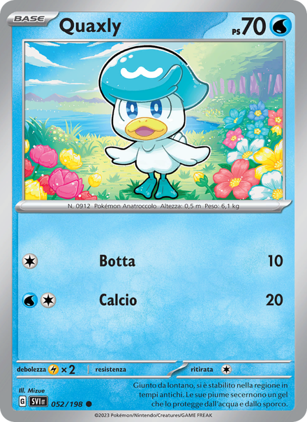 Quaxly 052/258 — Scarlet & Violet (Italian Pokémon TCG card)