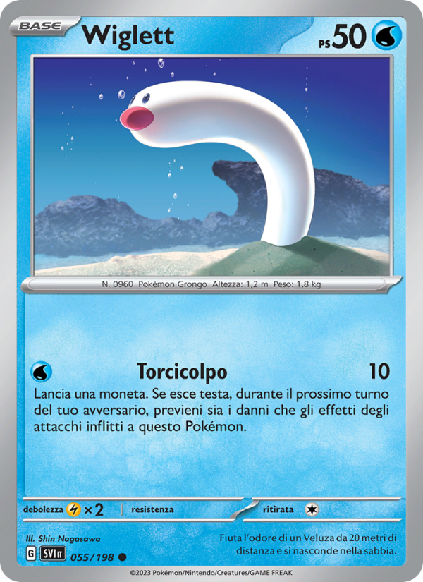 Wiglett 055/258 — Scarlet & Violet (Italian Pokémon TCG card)