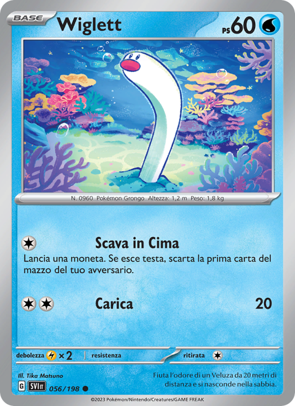 Wiglett 056/258 — Scarlet & Violet (Italian Pokémon TCG card)