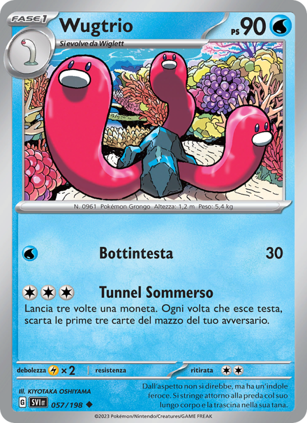 Wugtrio 057/258 — Scarlet & Violet (Italian Pokémon TCG card)