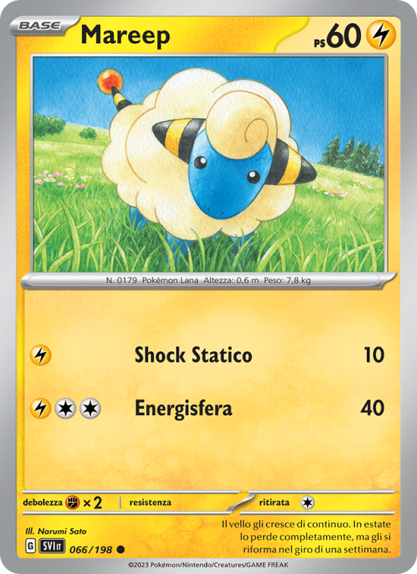 Mareep 066/258 — Scarlet & Violet (Italian Pokémon TCG card)