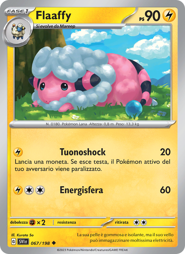 Flaaffy 067/258 — Scarlet & Violet (Italian Pokémon TCG card)