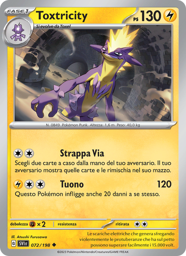 Toxtricity 072/258 — Scarlet & Violet (Italian Pokémon TCG card)