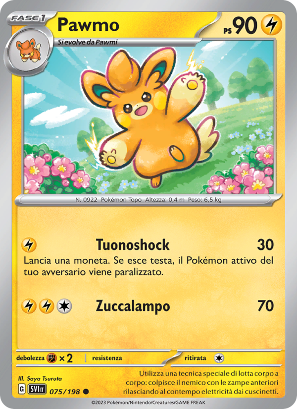 Pawmo 075/258 — Scarlet & Violet (Italian Pokémon TCG card)