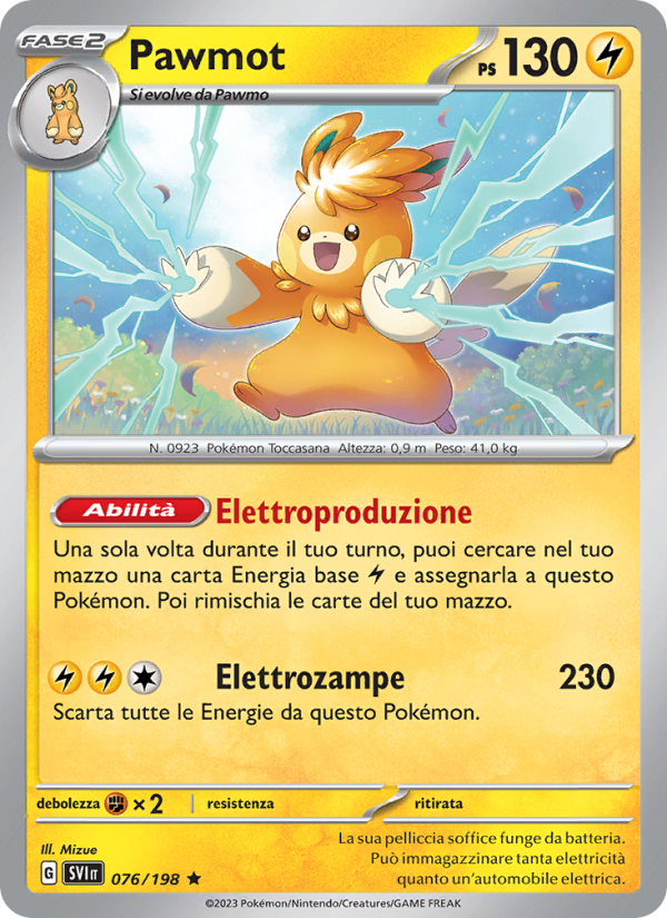 Pawmot 076/258 — Scarlet & Violet (Italian Pokémon TCG card)