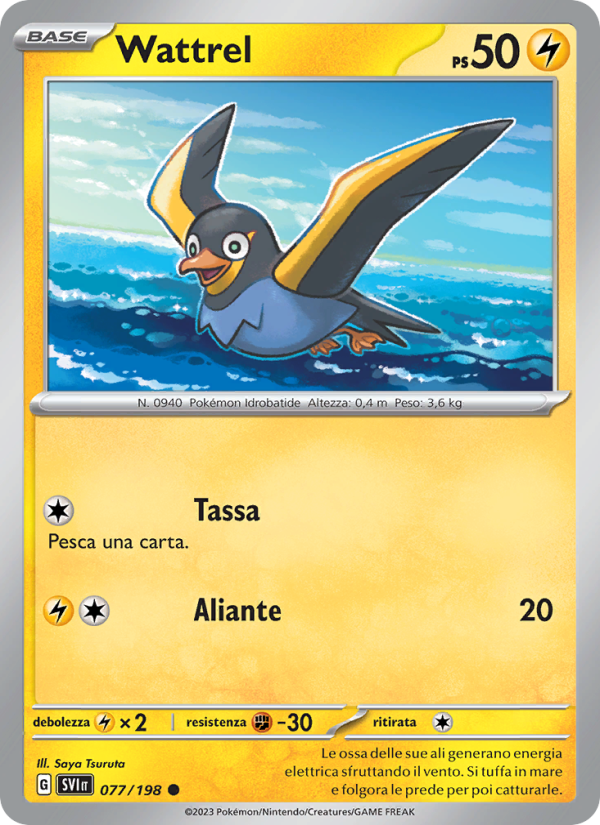 Wattrel 077/258 — Scarlet & Violet (Italian Pokémon TCG card)