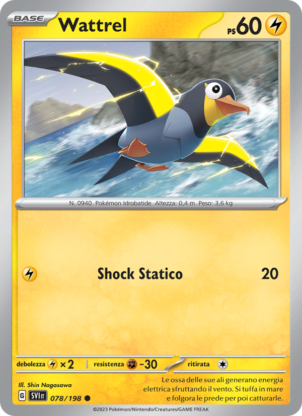 Wattrel 078/258 — Scarlet & Violet (Italian Pokémon TCG card)