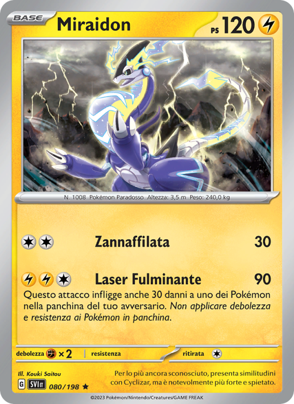 Miraidon 080/258 — Scarlet & Violet (Italian Pokémon TCG card)