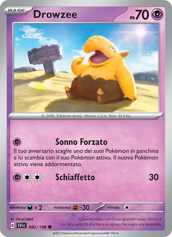 Drowzee 082/258 — Scarlet & Violet (Italian Pokémon TCG card)