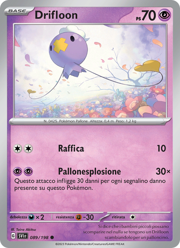 Drifloon 089/258 — Scarlet & Violet (Italian Pokémon TCG card)