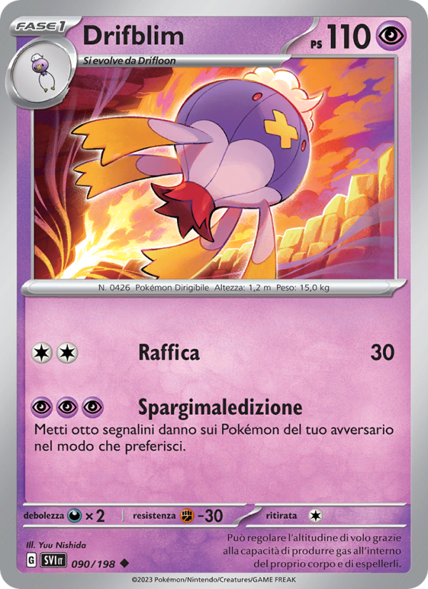 Drifblim 090/258 — Scarlet & Violet (Italian Pokémon TCG card)