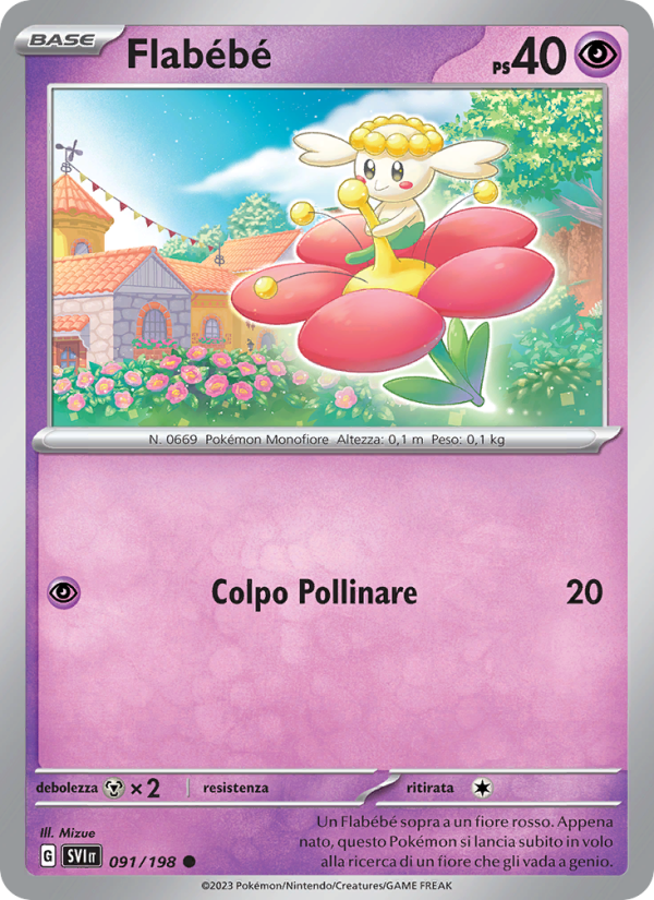 Flabébé 091/258 — Scarlet & Violet (Italian Pokémon TCG card)