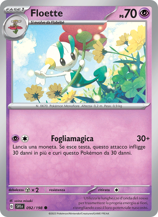 Floette 092/258 — Scarlet & Violet (Italian Pokémon TCG card)