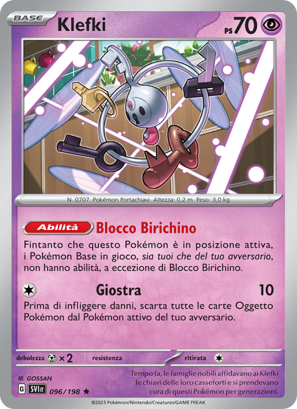 Klefki 096/258 — Scarlet & Violet (Italian Pokémon TCG card)