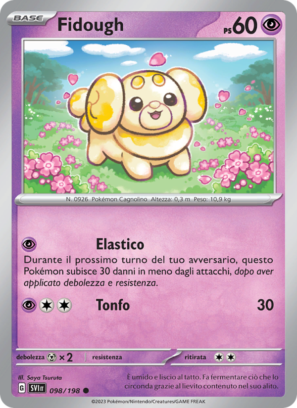 Fidough 098/258 — Scarlet & Violet (Italian Pokémon TCG card)