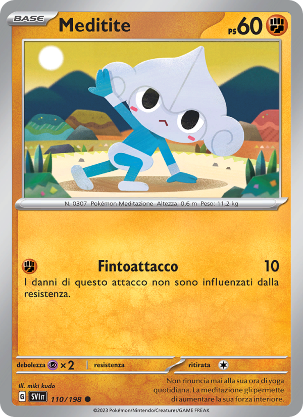 Meditite 110/258 — Scarlet & Violet (Italian Pokémon TCG card)