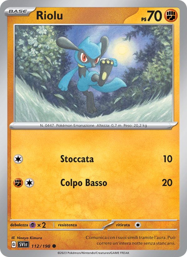 Riolu 112/258 — Scarlet & Violet (Italian Pokémon TCG card)