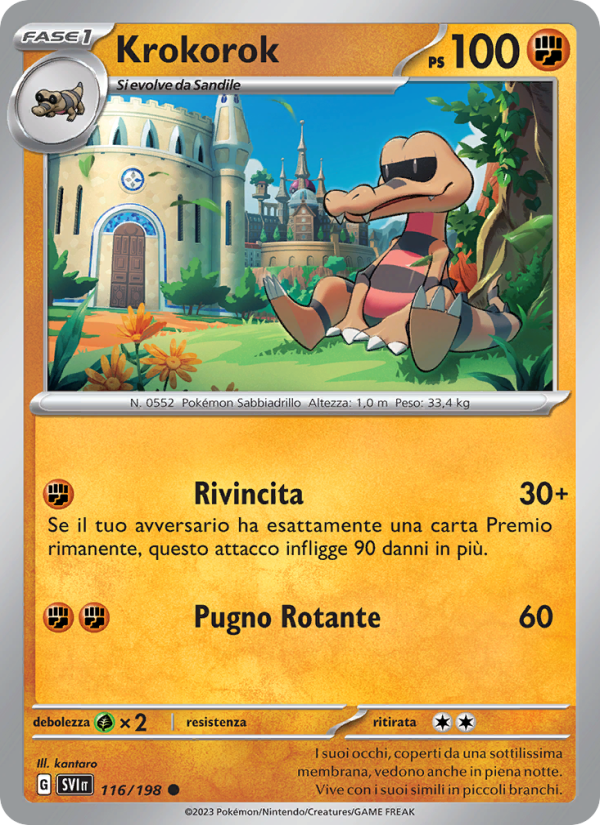 Krokorok 116/258 — Scarlet & Violet (Italian Pokémon TCG card)
