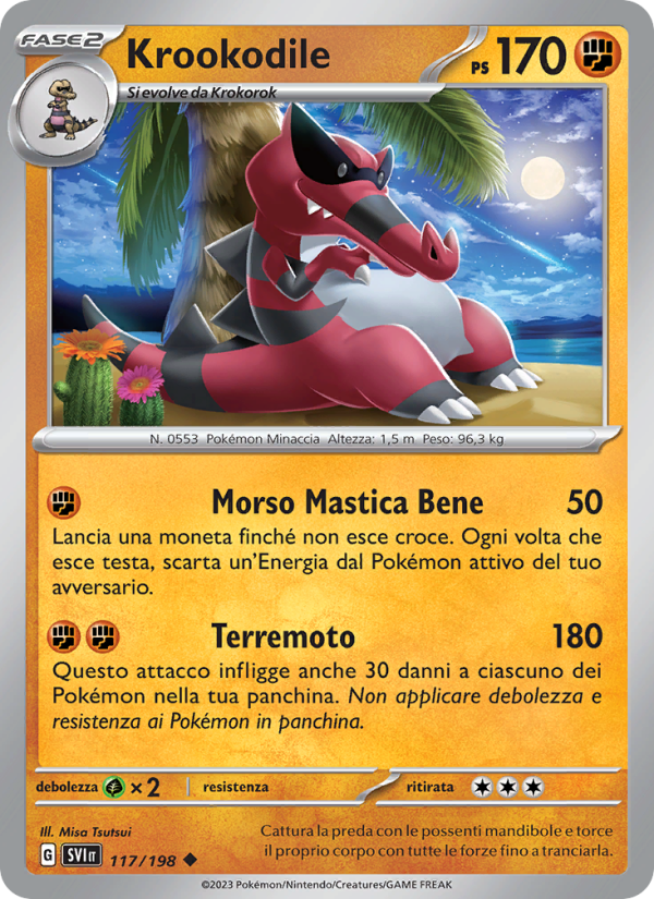 Krookodile 117/258 — Scarlet & Violet (Italian Pokémon TCG card)