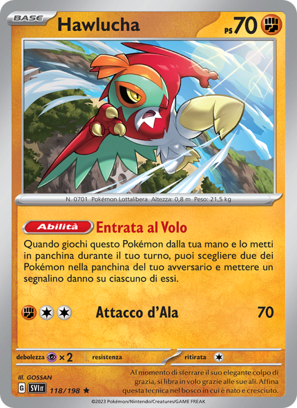 Hawlucha 118/258 — Scarlet & Violet (Italian Pokémon TCG card)