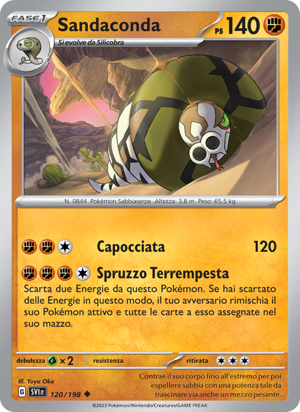 Sandaconda 120/258 — Scarlet & Violet (Italian Pokémon TCG card)