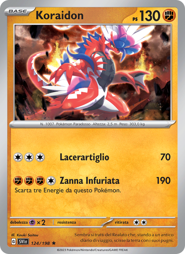Koraidon 124/258 — Scarlet & Violet (Italian Pokémon TCG card)