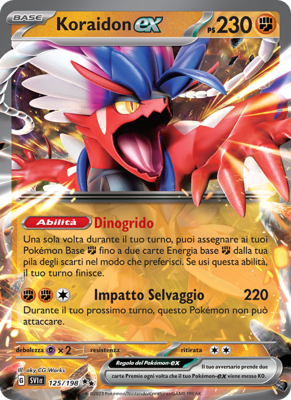Koraidon-ex 125/258 — Scarlet & Violet (Italian Pokémon TCG card)
