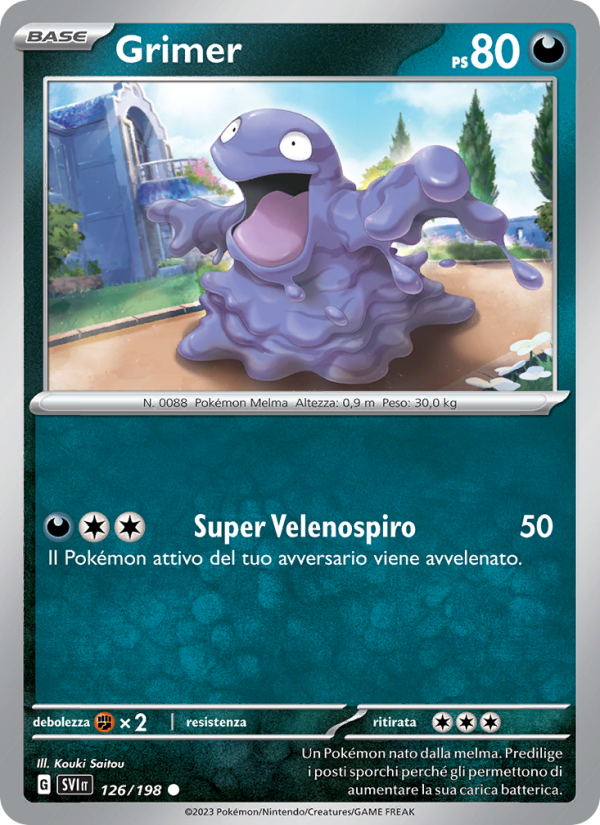 Grimer 126/258 — Scarlet & Violet (Italian Pokémon TCG card)