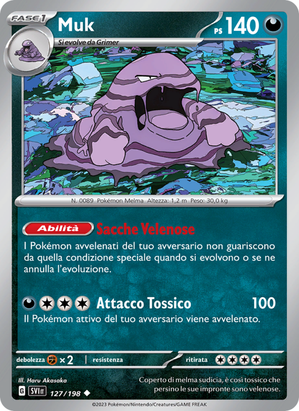 Muk 127/258 — Scarlet & Violet (Italian Pokémon TCG card)