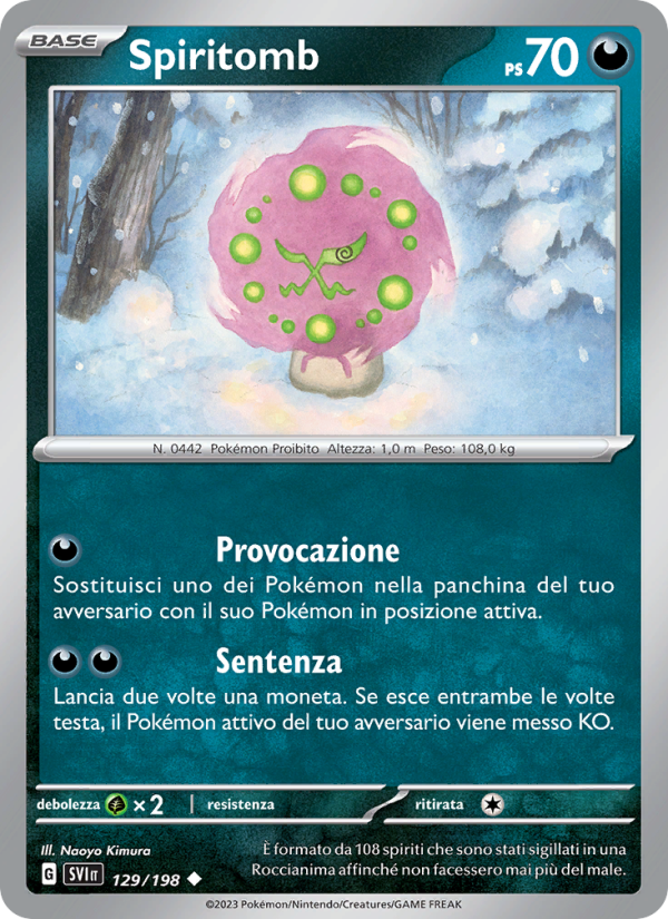 Spiritomb 129/258 — Scarlet & Violet (Italian Pokémon TCG card)