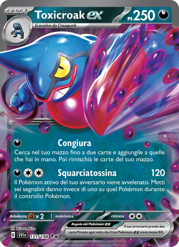 Toxicroak-ex 131/258 — Scarlet & Violet (Italian Pokémon TCG card)