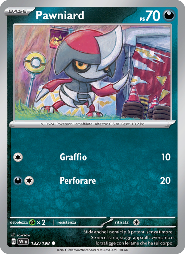 Pawniard 132/258 — Scarlet & Violet (Italian Pokémon TCG card)