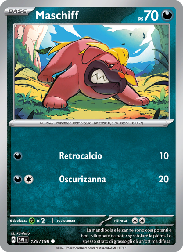Maschiff 135/258 — Scarlet & Violet (Italian Pokémon TCG card)