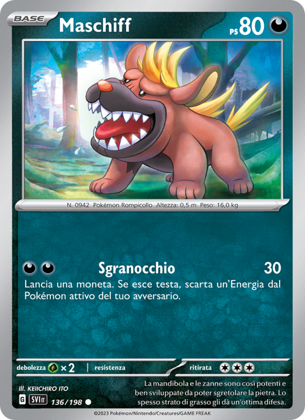 Maschiff 136/258 — Scarlet & Violet (Italian Pokémon TCG card)