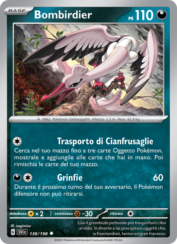 Bombirdier 138/258 — Scarlet & Violet (Italian Pokémon TCG card)