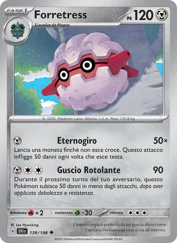 Forretress 139/258 — Scarlet & Violet (Italian Pokémon TCG card)