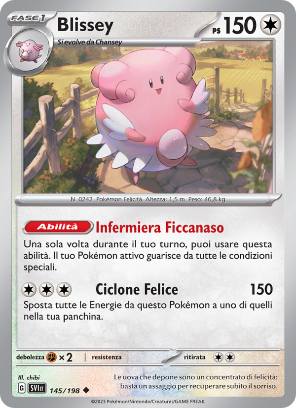Blissey 145/258 — Scarlet & Violet (Italian Pokémon TCG card)