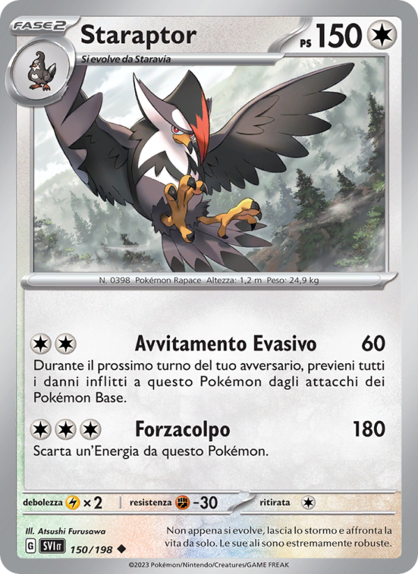 Staraptor 150/258 — Scarlet & Violet (Italian Pokémon TCG card)
